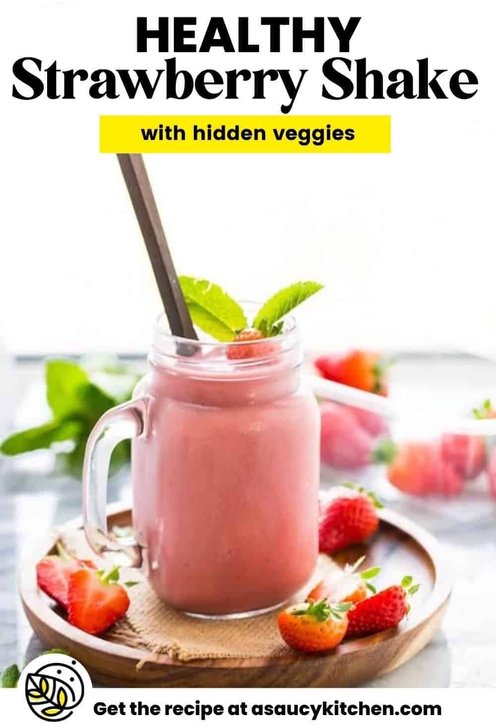 Healthy Strawberry Shake (With Hidden Veg) A Saucy Kitchen