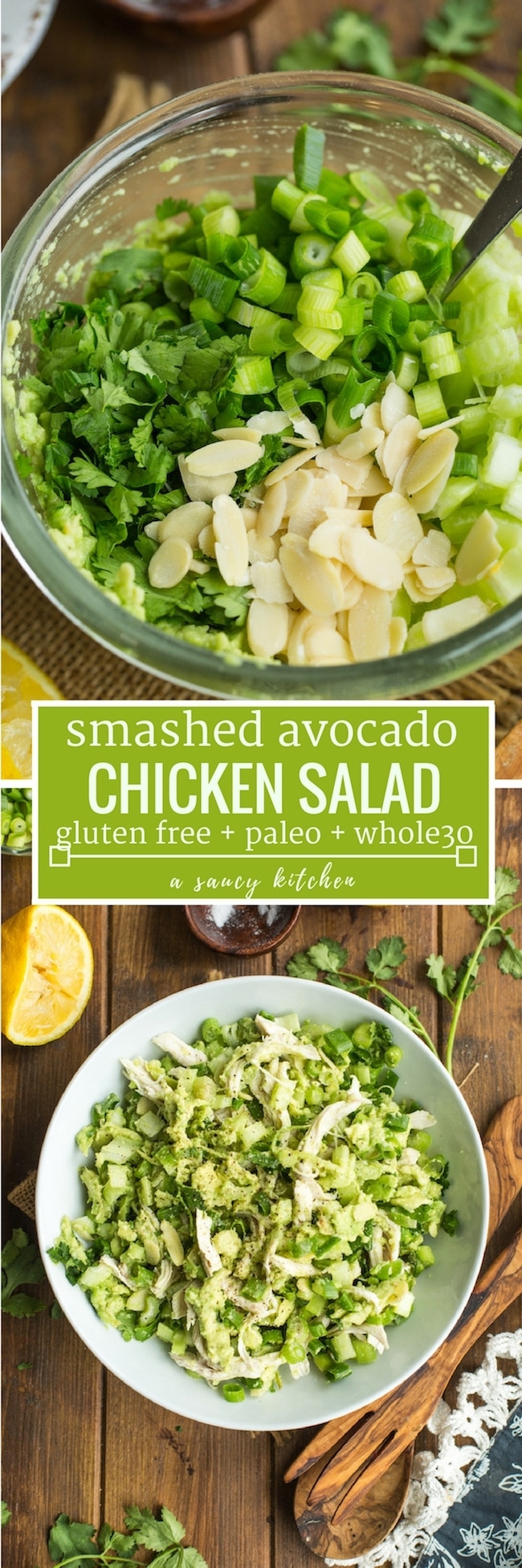smashed avocado chicken salad