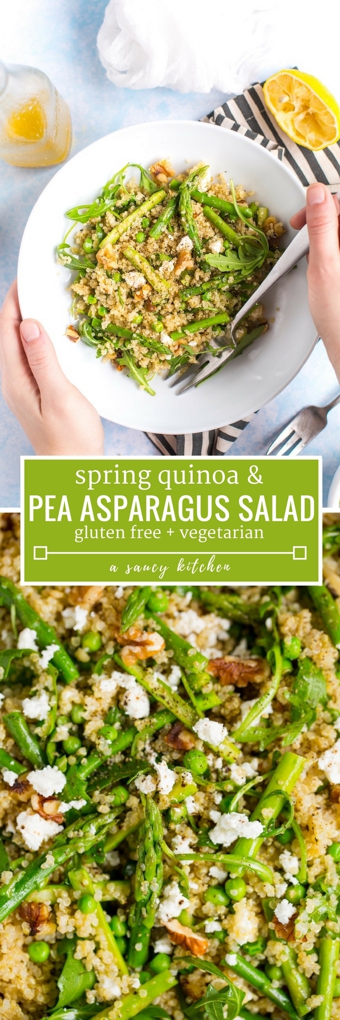 spring quinoa pea & asparagus salad