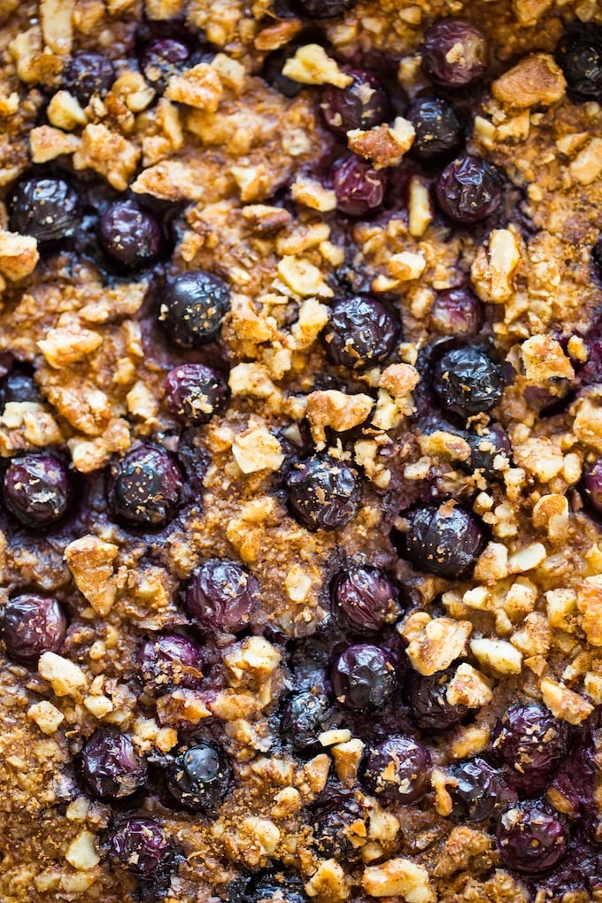 Blueberry Oatmeal Bake up close