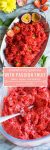 Strawberry Granita with Passion Fruit pinterest graphic