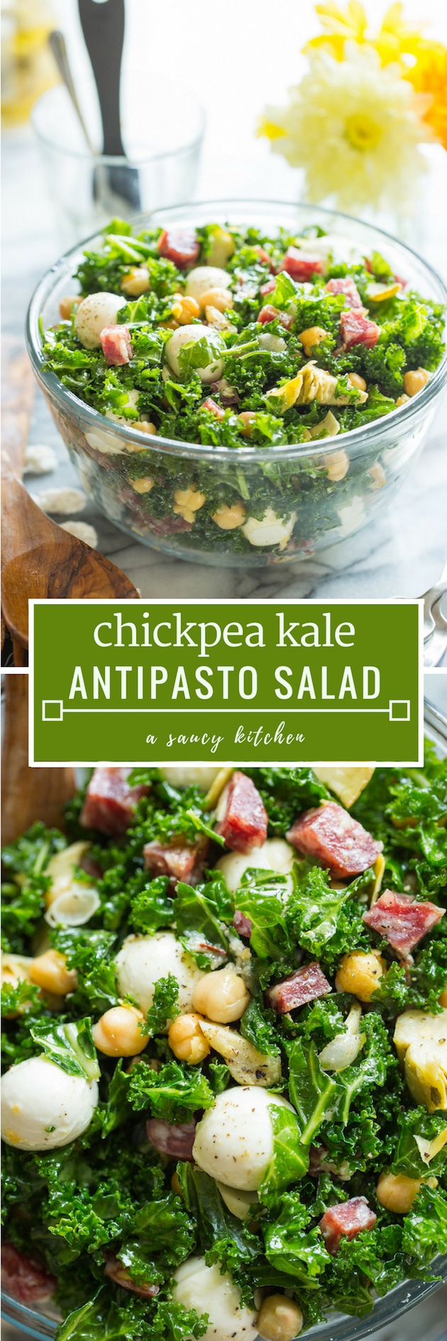 chickpea kale antipasto salad