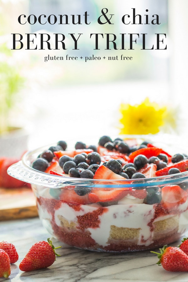 coconut chia berry paleo trifle