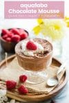 aquafaba chocolate mousse pin