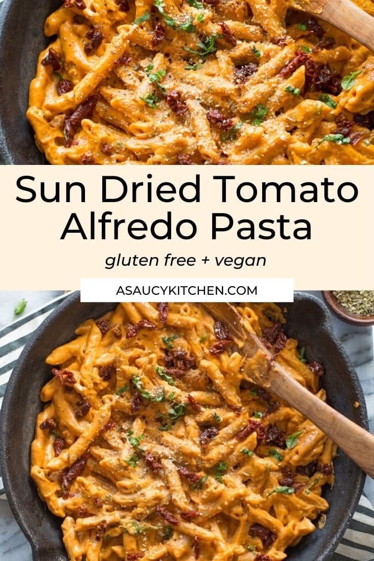 Vegan Sun Dried Tomato Alfredo A Saucy Kitchen