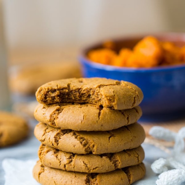 stack of Paleo Pumpkin Cookies