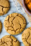 Paleo Pumpkin Cookies on a marble background