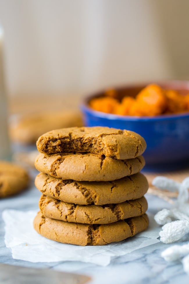 stack of Paleo Pumpkin Cookies