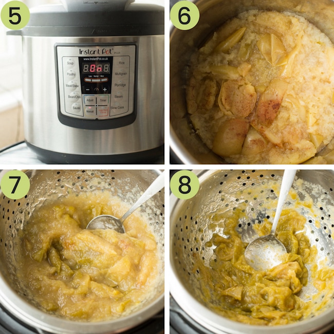 instant pot applesauce straining the peels