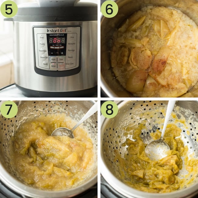 instant pot applesauce straining the peels