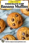 Chocolate Chip Paleo Banana Muffins pin graphic