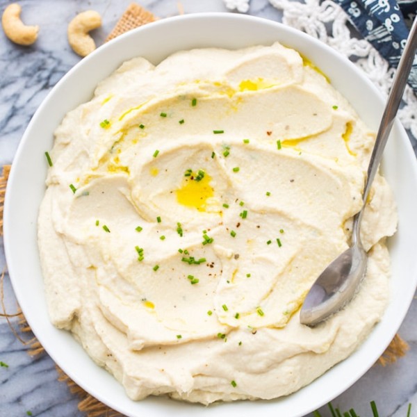 Creamy Mashed Cauliflower up close