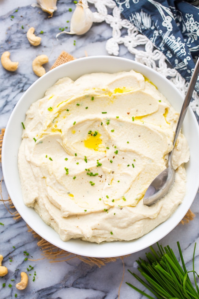 Creamy Mashed Cauliflower up close