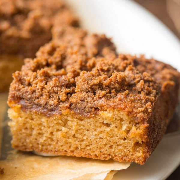 slice paleo coffee cake