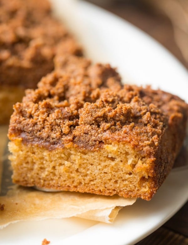 slice paleo coffee cake