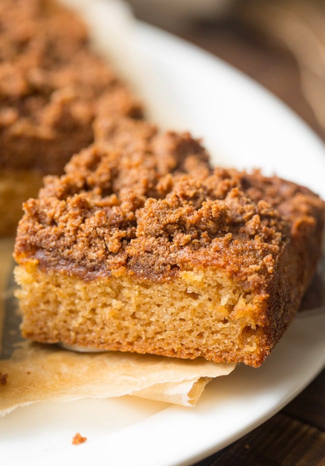 slice paleo coffee cake