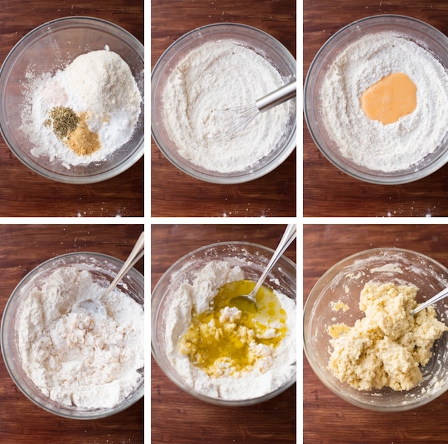 Paleo Biscuits Dough Collage