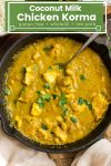 Chicken Korma with coconut milk and cashews