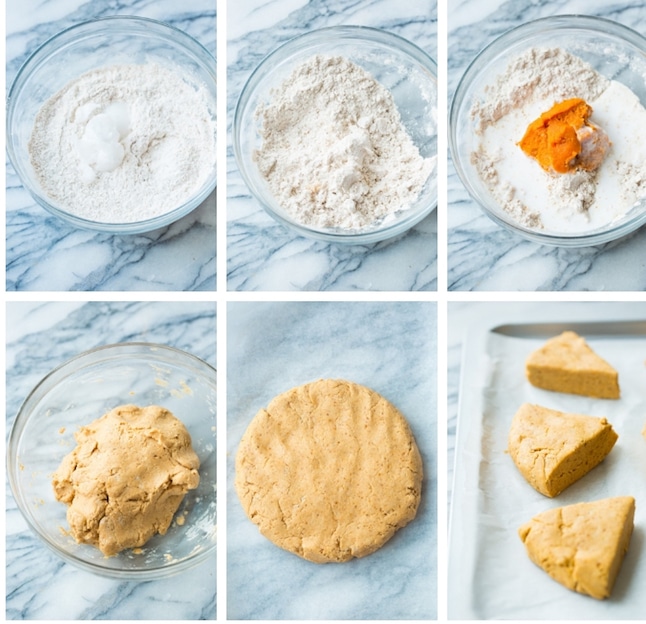 Gluten Free Vegan Pumpkin Scones collage