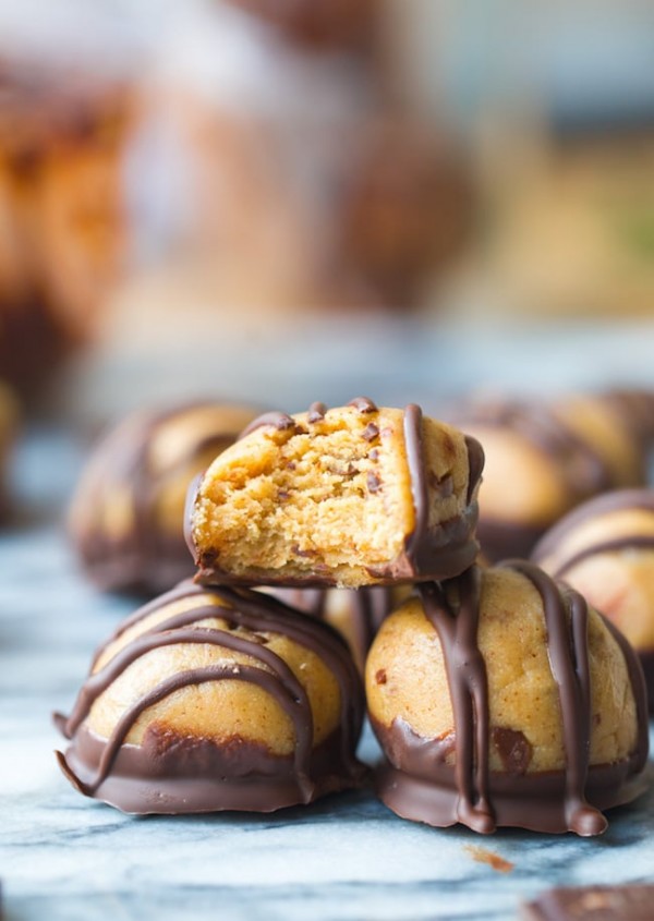 Peanut Butter Cookie Dough Truffles A Saucy Kitchen