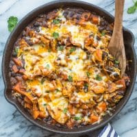 Sweet Potato & Black Bean Enchilada Skillet