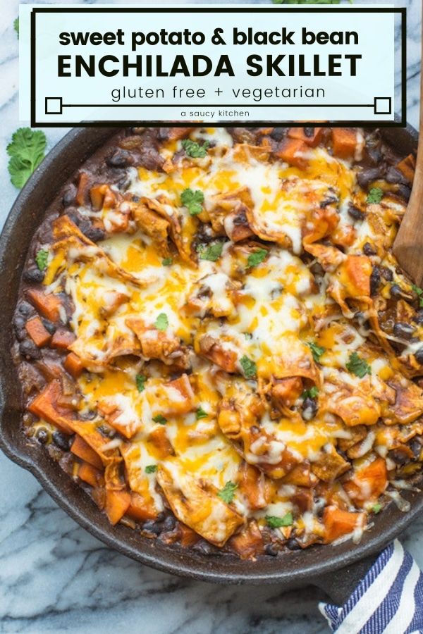 sweet potato & black bean enchilada skillet