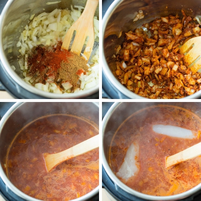 instant pot chicken tortilla soup collage