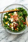 kale sweet potato salad in a mixing bowl