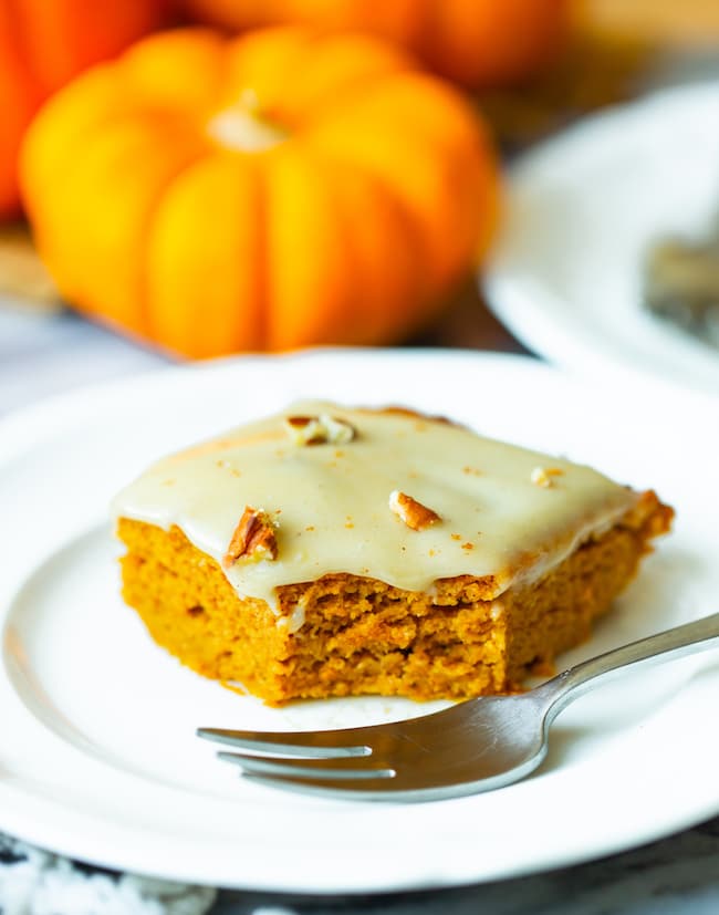 paleo gluten free pumpkin cake slice