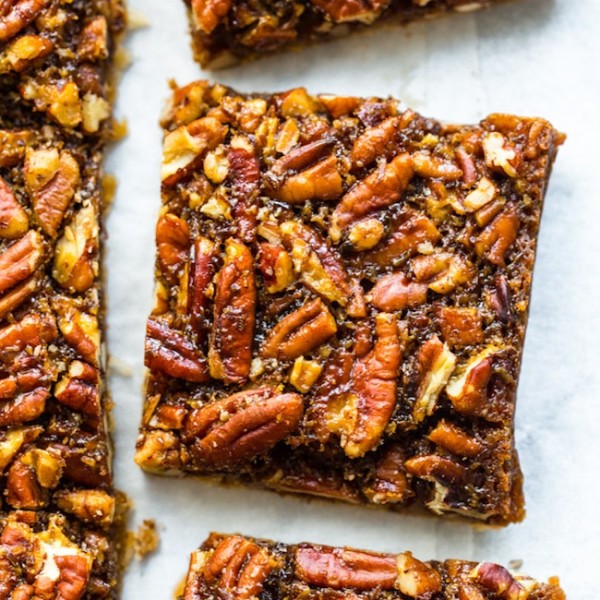 paleo vegan pecan pie bars