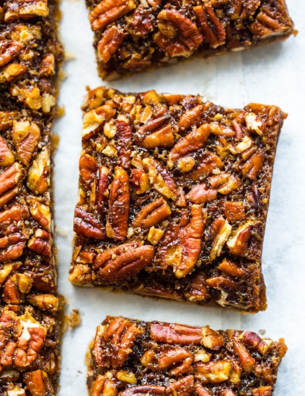 paleo vegan pecan pie bars