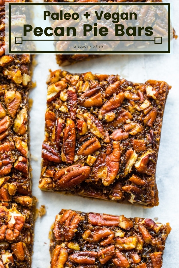 paleo vegan pecan pie bars