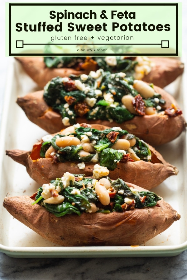 spinach and feta stuffed sweet potatoes