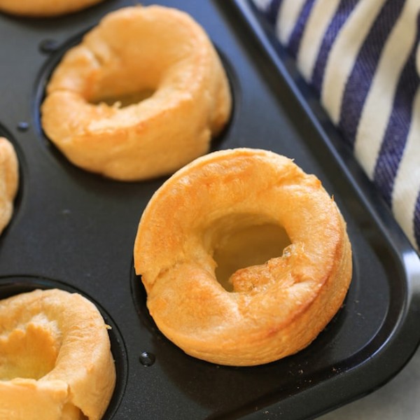 Gluten Free Yorkshire Pudding in baking tin