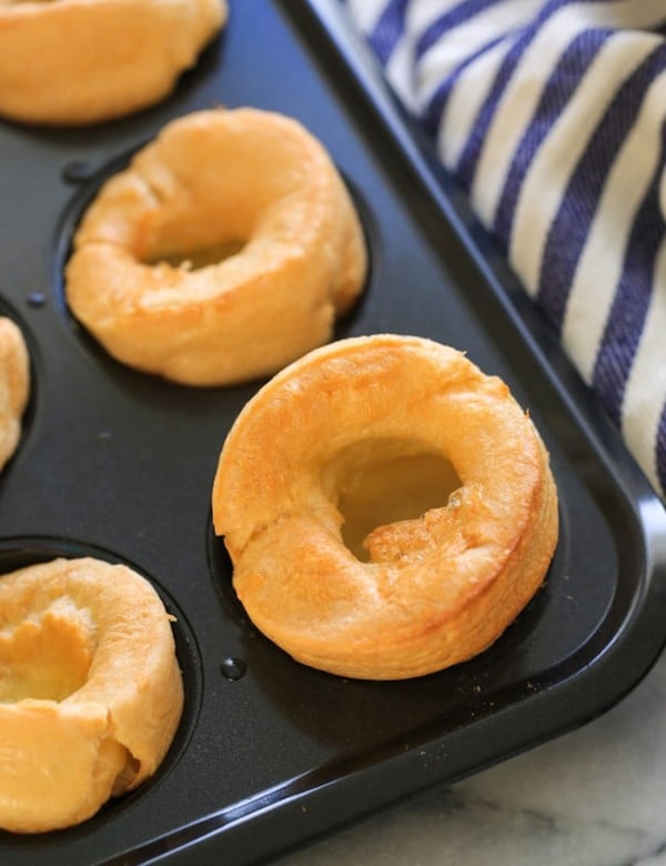 Gluten Free Yorkshire Pudding in baking tin