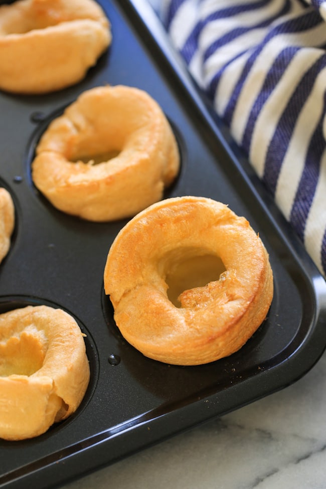 Gluten Free Yorkshire Pudding in baking tin