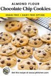 almond flour chocolate chip cookies pin graphic.