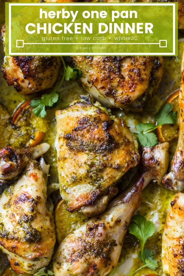 herby one pan chicken with oranges