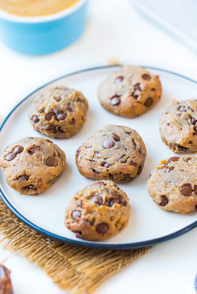 Peanut Butter Chickpea Cookies on a plate