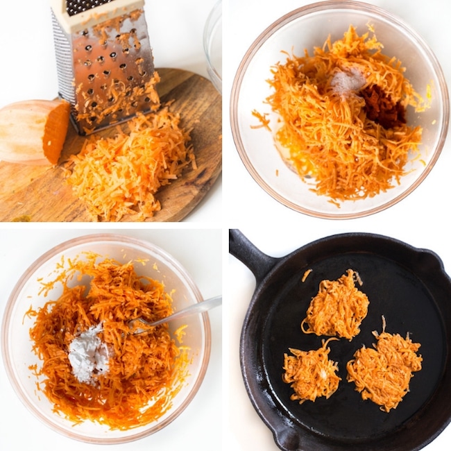 Sweet Potato Hash Browns collage