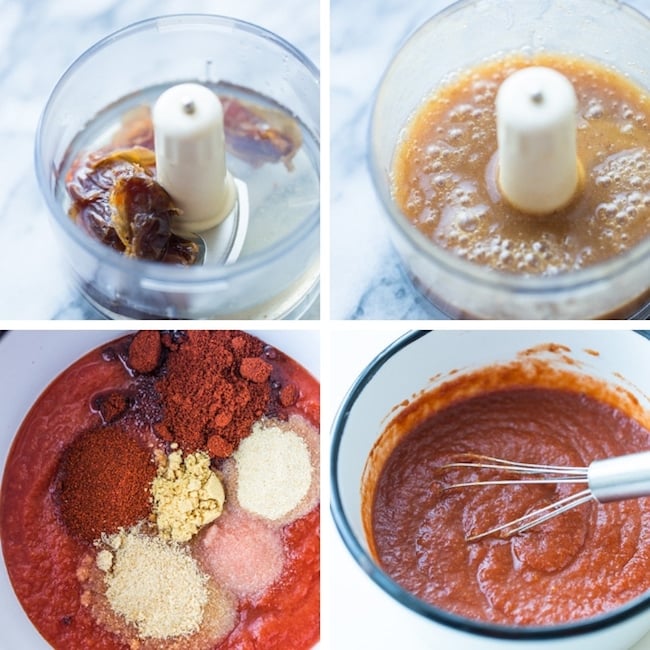 Whole30 BBQ Jackfruit sauce collage