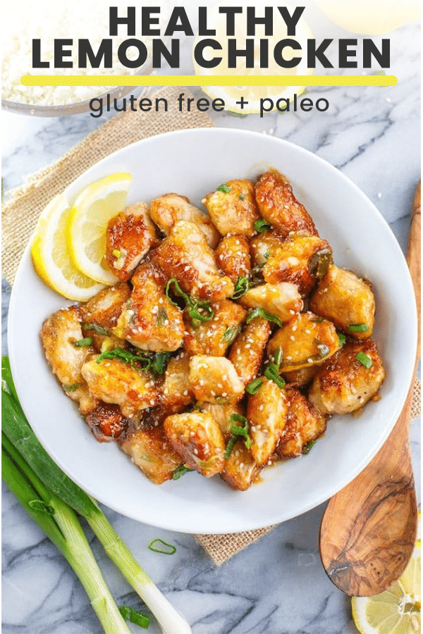 Healthy Chinese Lemon Chicken - A Saucy Kitchen