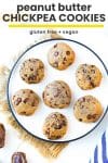 peanut butter chickpea cookies pin graphic