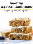 vegan carrot cake bars pin graphic