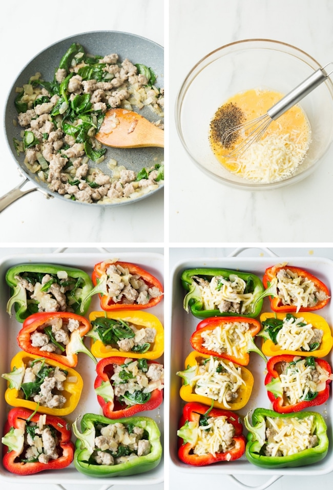 Breakfast Stuffed Bell Peppers collage