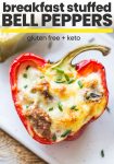 Breakfast Stuffed Bell Peppers pin graphic