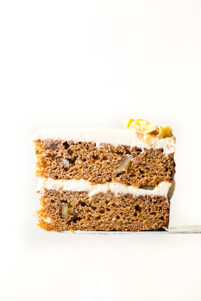 slice of paleo carrot cake