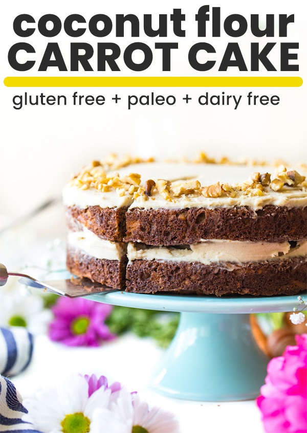 Paleo carrot cake with a cashew cream frosting