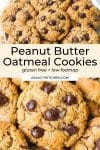 Peanut Butter Oatmeal Cookies pin graphic