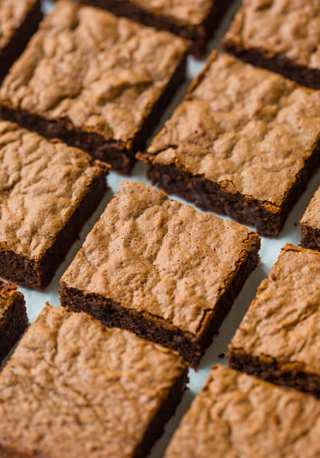 coconut flour brownies cut into squares
